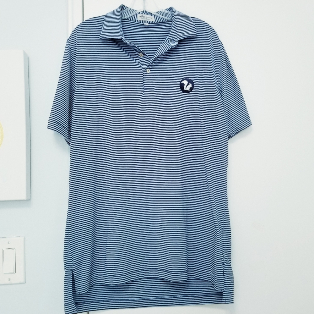 Peter Millar Striped Summer Comfort Polo Shirt  Size M